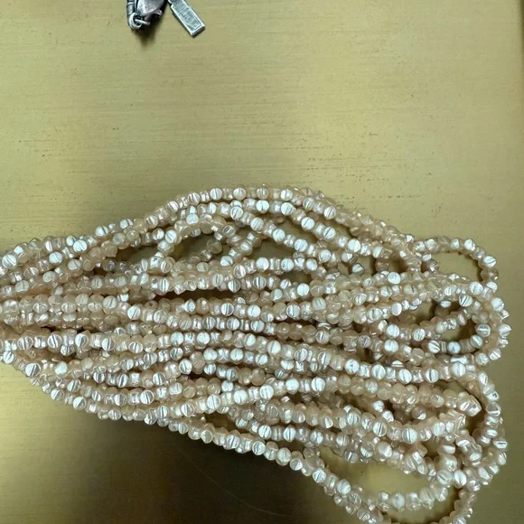 Sarah Pacini Cream Pearl Tassel Necklace